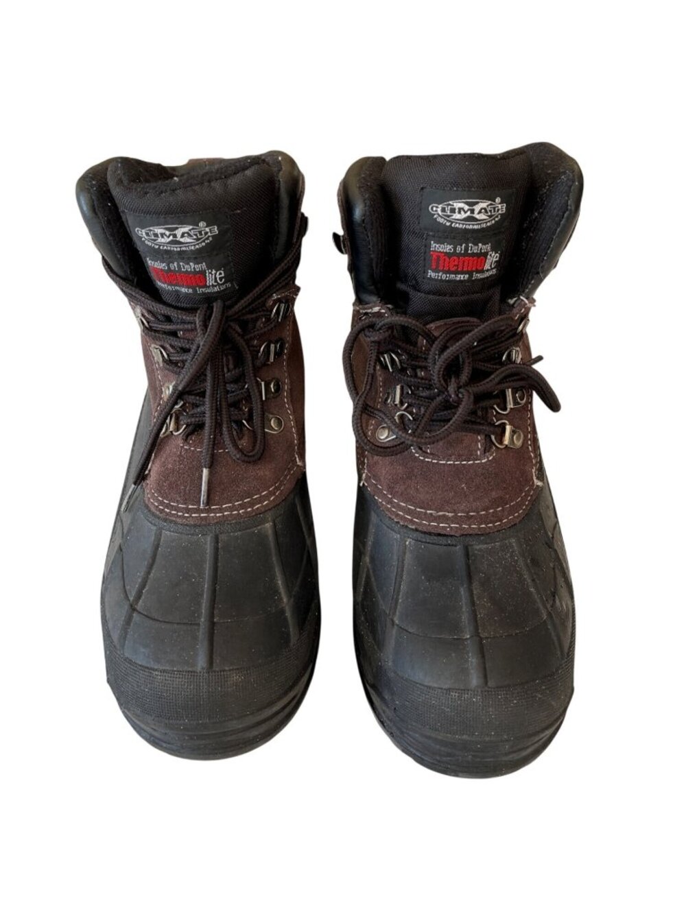 Thermolite Men's 9 Climate X Brown Leather Waterproof Winter Boots Insulated